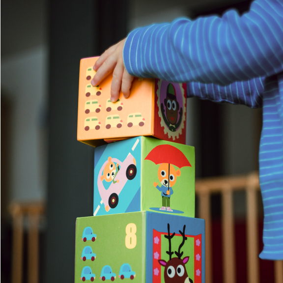 Child Stacking Blocks