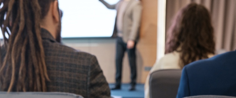 people attending a conference