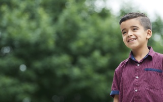 Young child smiling